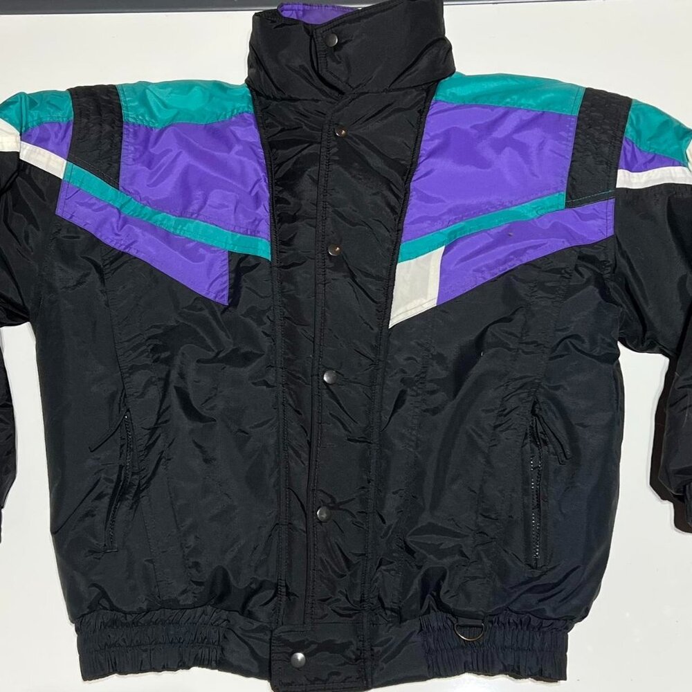 Vintage Black And Purple double black ski jacket